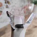 White and black bohemian crystal vase Artcristal