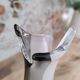 White and black bohemian crystal vase Artcristal