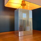 Table lamp Philippe Jean gold and chrome 1970