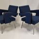 Paire de fauteuils "president" de jacques adnet 1950 vintage 50s 1950s