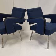Paire de fauteuils "president" de jacques adnet 1950 vintage 50s 1950s