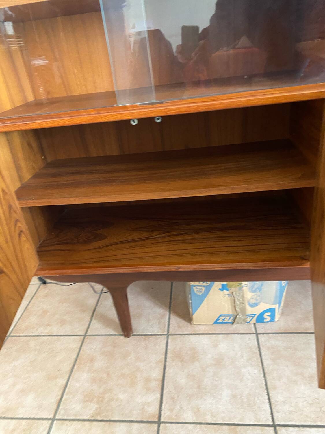 Vintage high teak sideboard