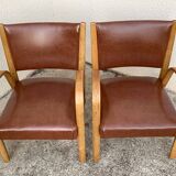 Fauteuils Bridge Bow Wood 1950