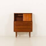 Danish  mid century teak  bureau with a hidden vanity by Ølholm Møbelfabrik