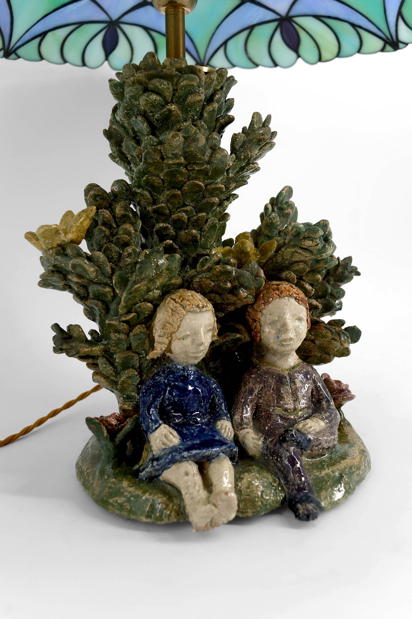 Ceramic lamp, dreamlike childhood – W. Schilder, Germany, c. 1970