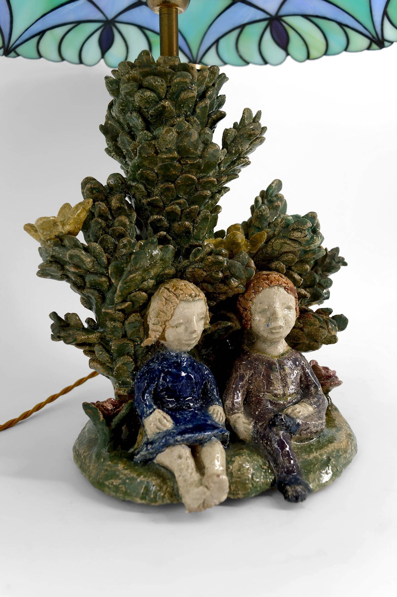 Ceramic lamp, dreamlike childhood – W. Schilder, Germany, c. 1970