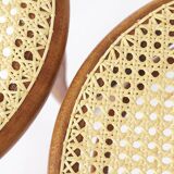 Pair Thonet Cafe-Chairs approx. 1880s - Bentwood, Cane seat weaving