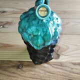 Vintage Vallauris jug in ceramic barbotine with grape decoration – 1950s