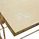 Gold wrought iron coffee table with a mirrored glass top. 1970s.