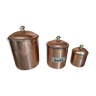 Pot à épices boîte gigogne en métal cuivre lot de 3 dp 072269