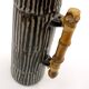 Vintage ceramic and bamboo pitcher vase • BR Keramik Denmark • 1960s
