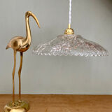 Vintage glass lampshade pendant light - tableware collection -