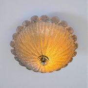 Murano glass scalloped flushmount ceiling light, Italy 1960s