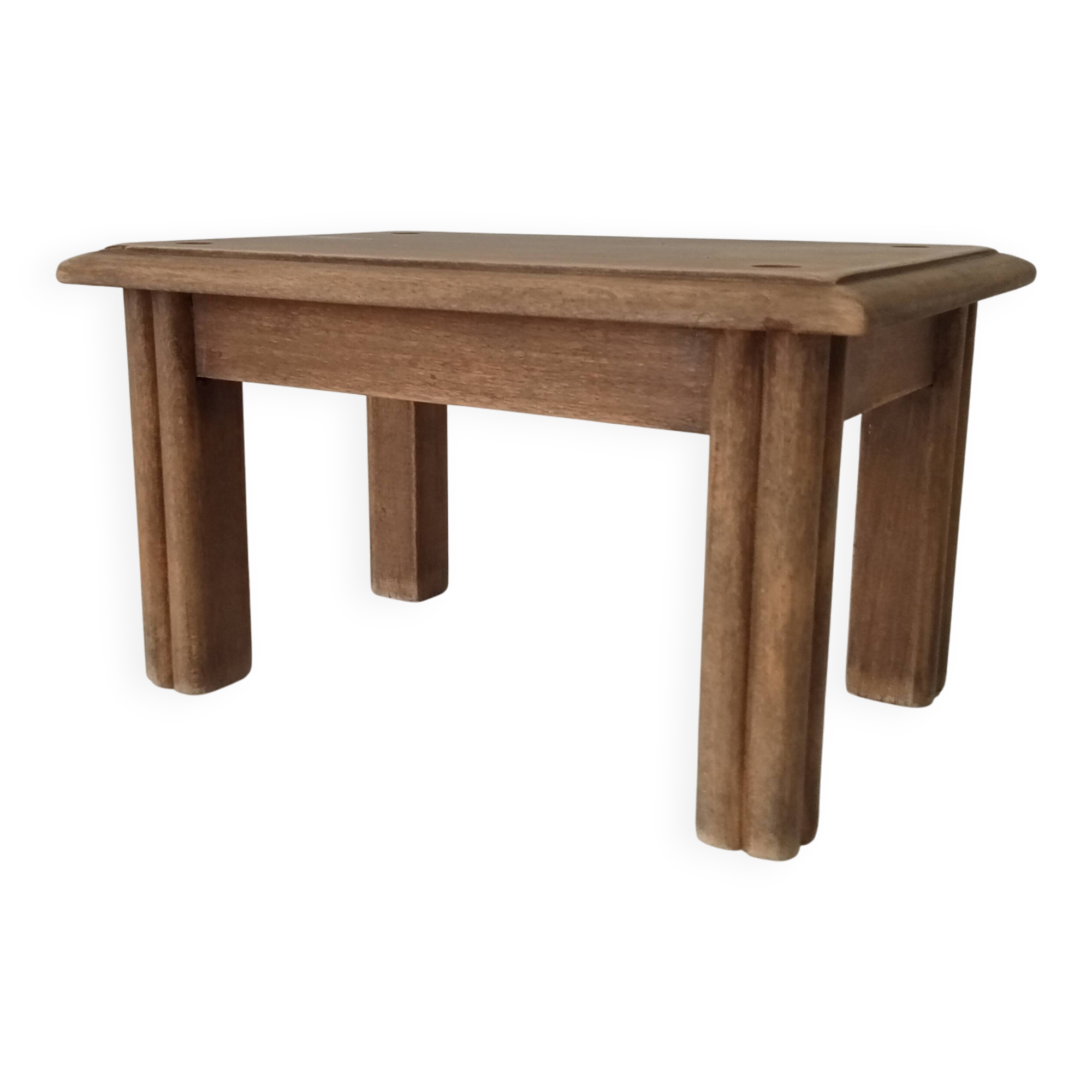 Small vintage oak plant stand stool