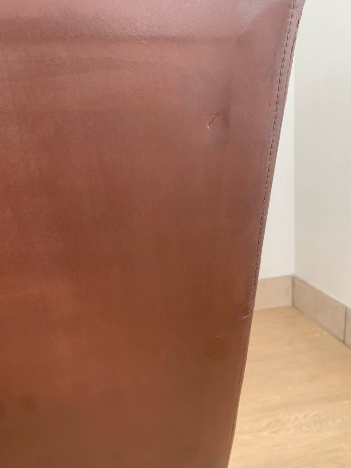 Vintage leather armchair Jacques Charpentier