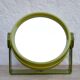 Miroir pivotant de maquillage en plastique vert - Space Age Design - 1970