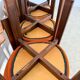 Set of 6 Girsberger Scandinavian style chairs from the 70s, vintage, solid wood, original fabric