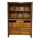 Bibliothèque en merisier style marine modulable