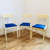 Vintage chairs blue seat