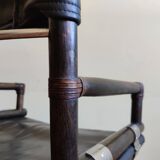 Vintage Safari Regiestühle X-Chair von McGuire, 50er Jahre, 4er Set