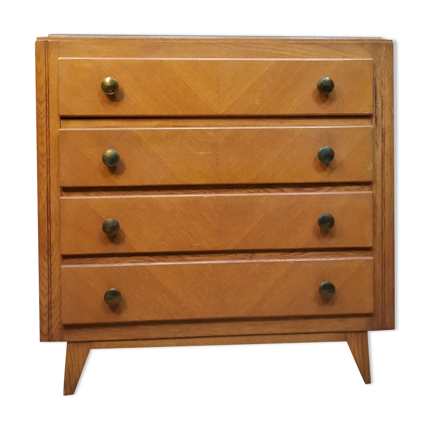 Vintage chest of drawers with 4 drawers compass feet