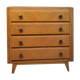 Commode vintage à 4 tirroirs pieds compas
