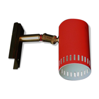 Tube red metal applique adjustable vintage 70 s