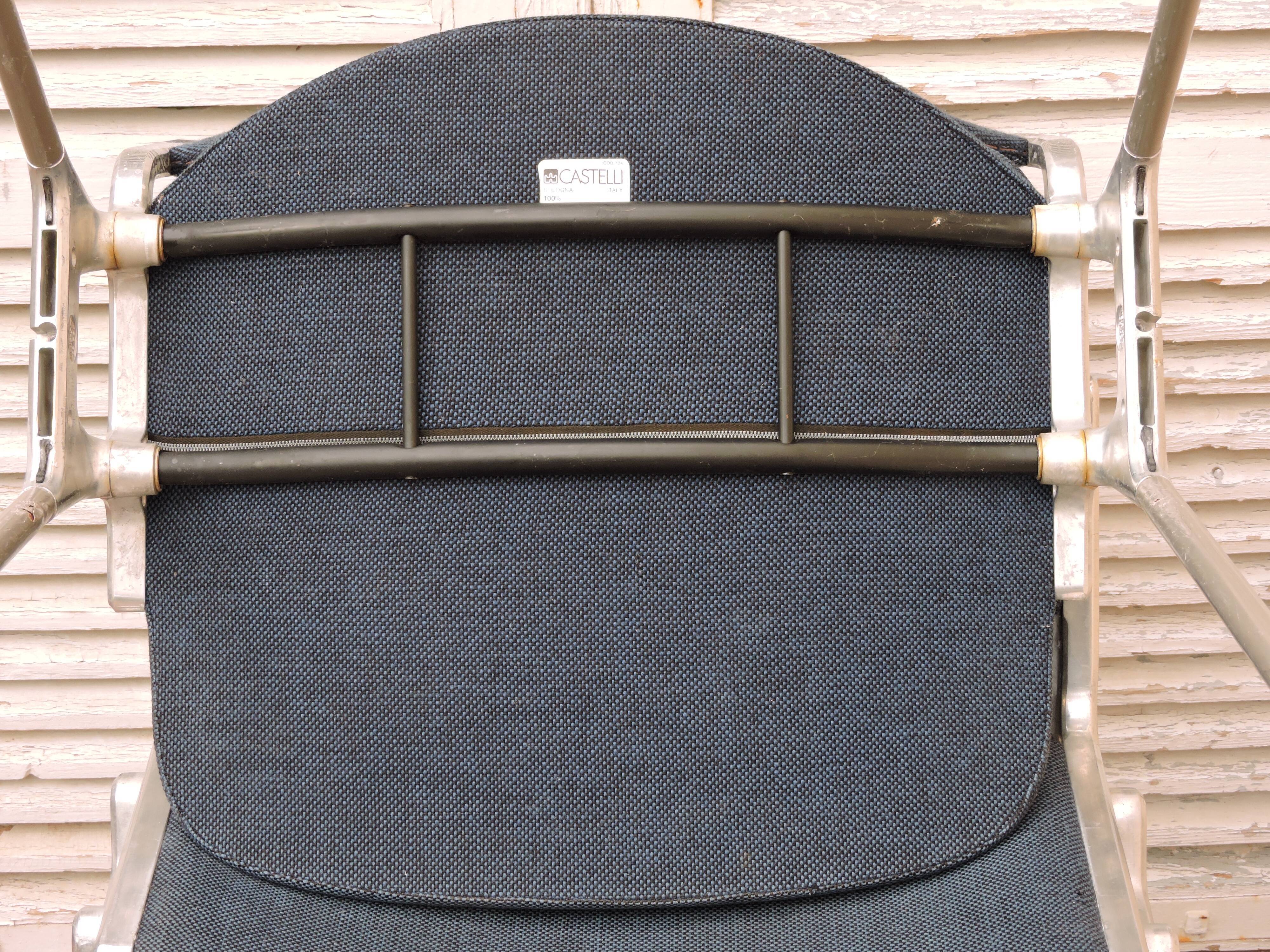 Series of 4 chairs DSC 106 Castelli by Piretti 1972