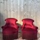 Pair of armchairs - bergères - Napoleon III pouf