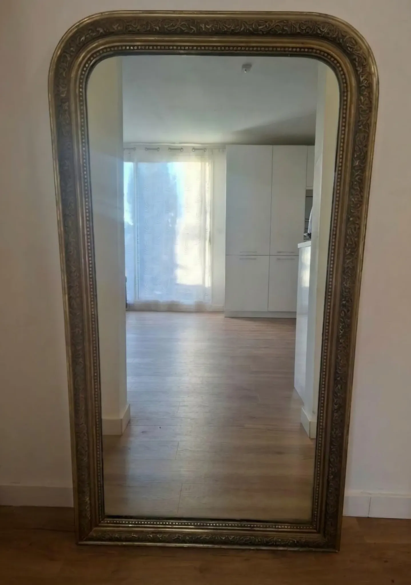 Large Louis-Philippe fireplace mirror, stamp 1899