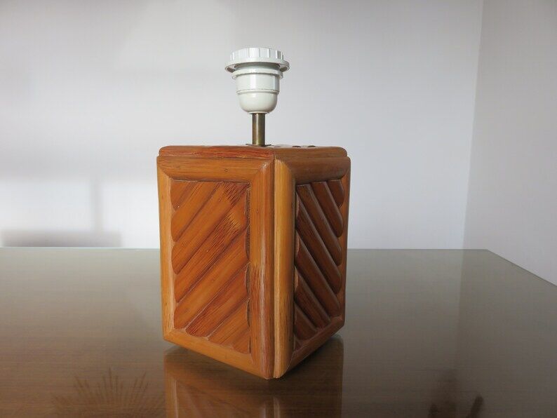 Bamboo lamp 70s 80s