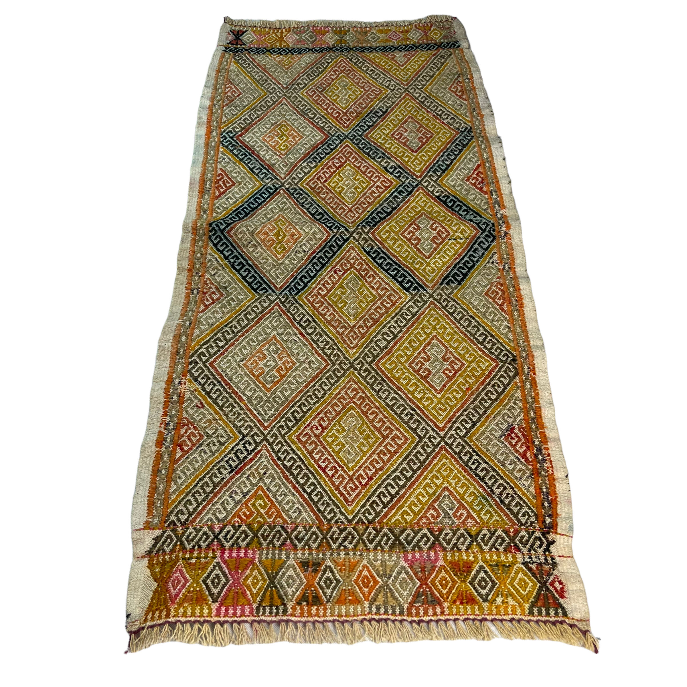 Vintage turkish kilim rug 99 x 45 cm
