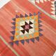 5x11 Kilim Long Wide Faded Samon Kilim Rug, Rare Style Anatolian Flatweave