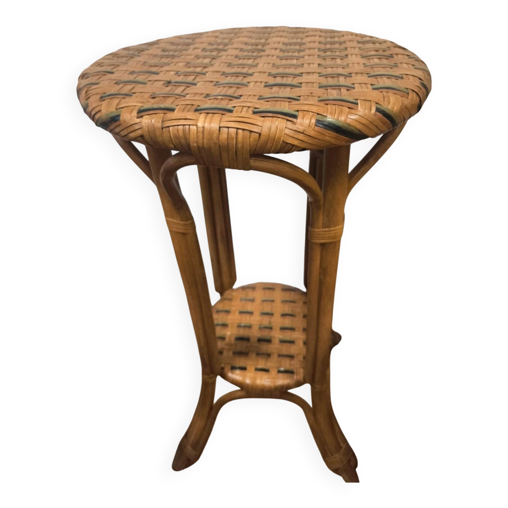 Vintage rattan stool