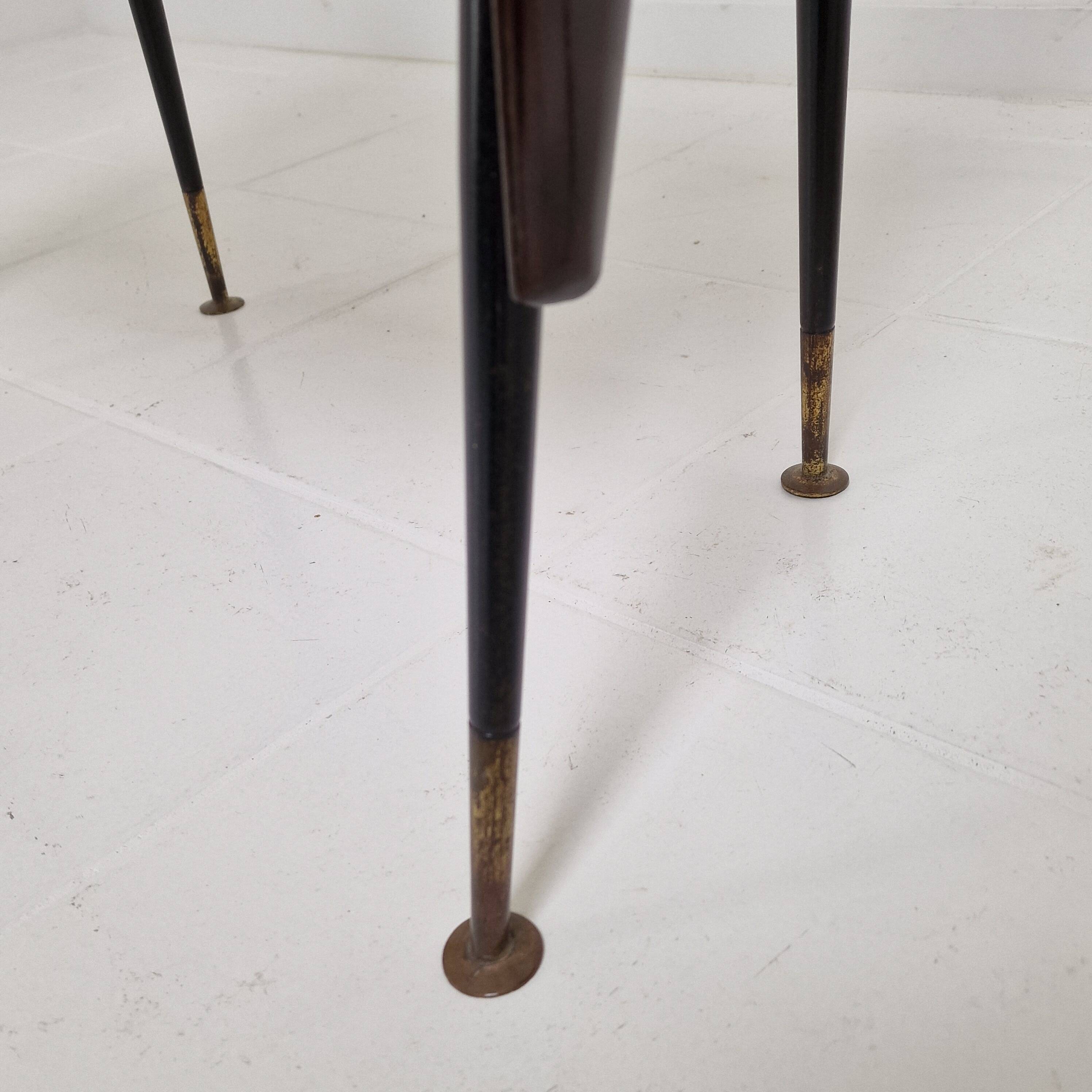 Ico Parisi Style Bedside Tables or Nightstands, Italy 1950's