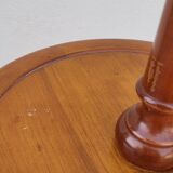 Psyche barber mirror with tripod base in cherry wood with system