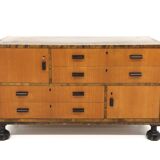 Scandinavian birch chest of drawers, Axel Larsson, Bodafors, Sweden, 1960