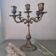 Antique 4-branch candlestick or candelabra in engraved spelter
