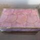 Pink mother-of-pearl and brass box 70s