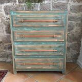 Patinated vintage chest of drawers