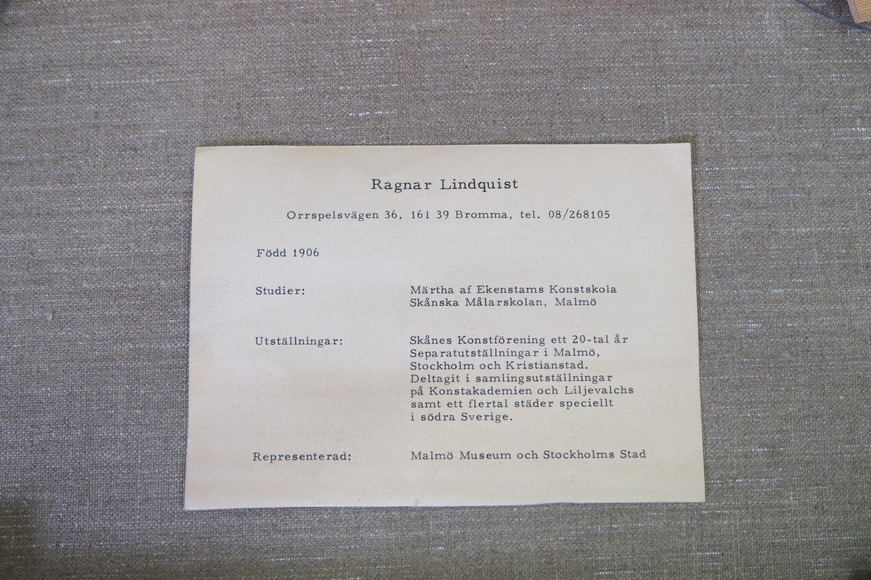 Ragnar Lindquist, Swedish Modern Landscape, 1960s, Oil on Canvas, Framed