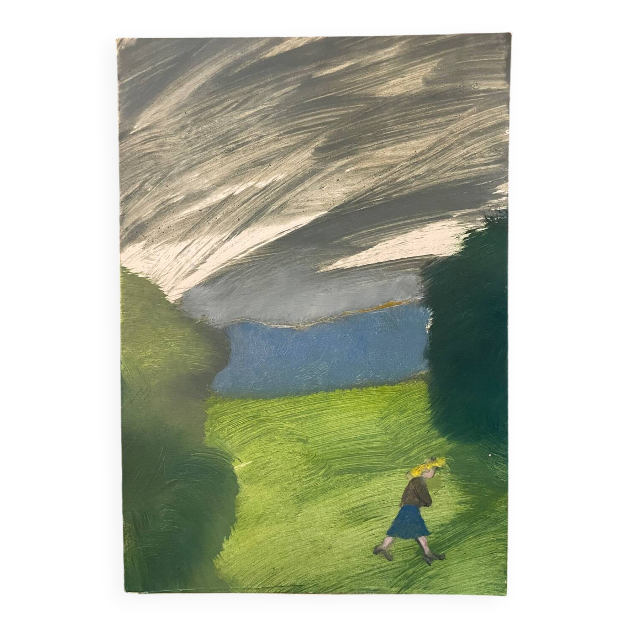 Painting of a woman walking 20th century