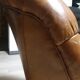 Brown leather armchair