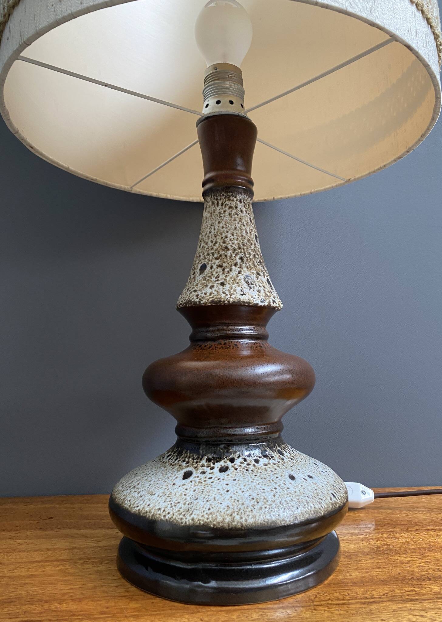 Lampe de table en céramique de Hustadt Leuchten années 1970