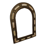 Berber mirror in brass and bone