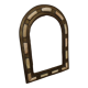 Berber mirror in brass and bone