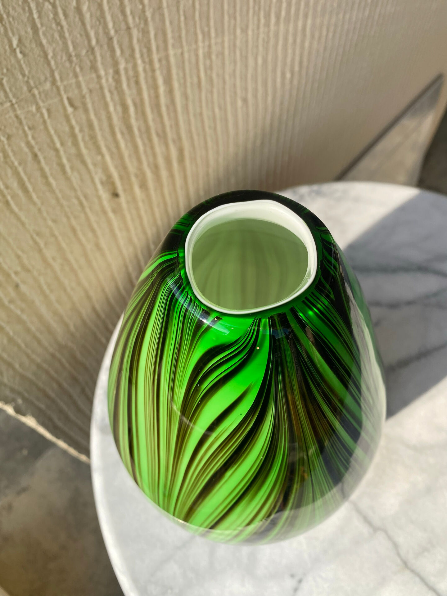 Grand vase en verre murano missoni
