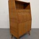 Secretary wooden and rattan office of the 50s/60s