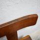 Vintage brutalist wooden T chair