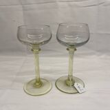 2 verres à pied en ouraline